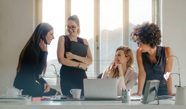 istock Diverse group of women having a break in office 1001722144