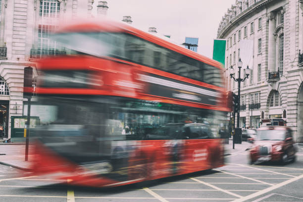 istock Traffic with double-decker at Piccadilly Circus in London 1001726982