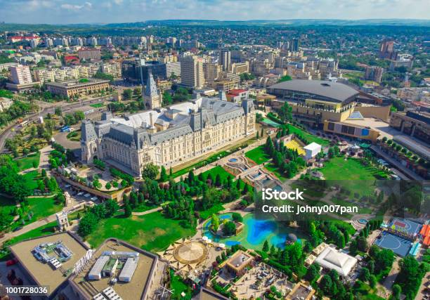 Iasi City View Of Culture Palace Stock Photo - Download Image Now - Iași, Romania, Shopping Mall
