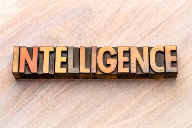 istock intelligence word abstract in vintage wood type 1001742522