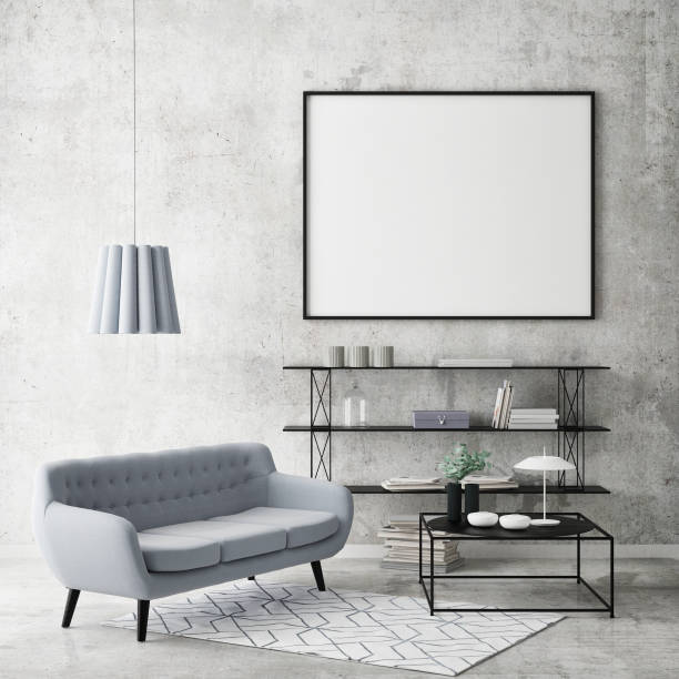 istock Mock up poster in hipster space 1001745462