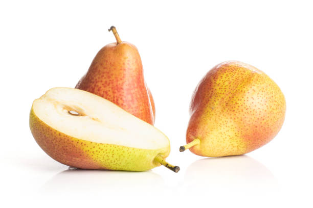 istock Fresh Raw red pear isolated on white 1001772860