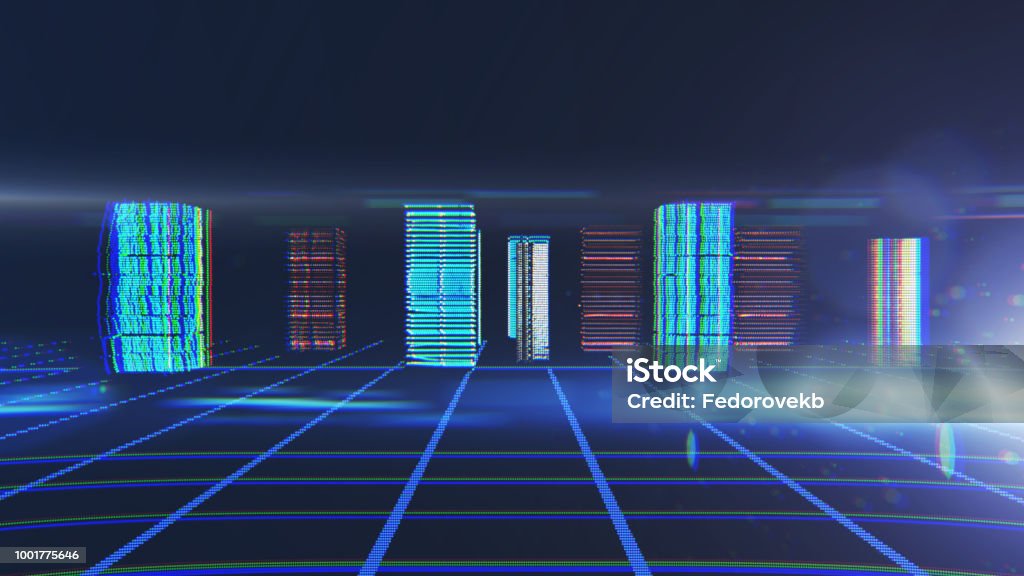 Digital Abstract Blue Digital Abstract Blue Background Stock Photo - Download Image Now ...