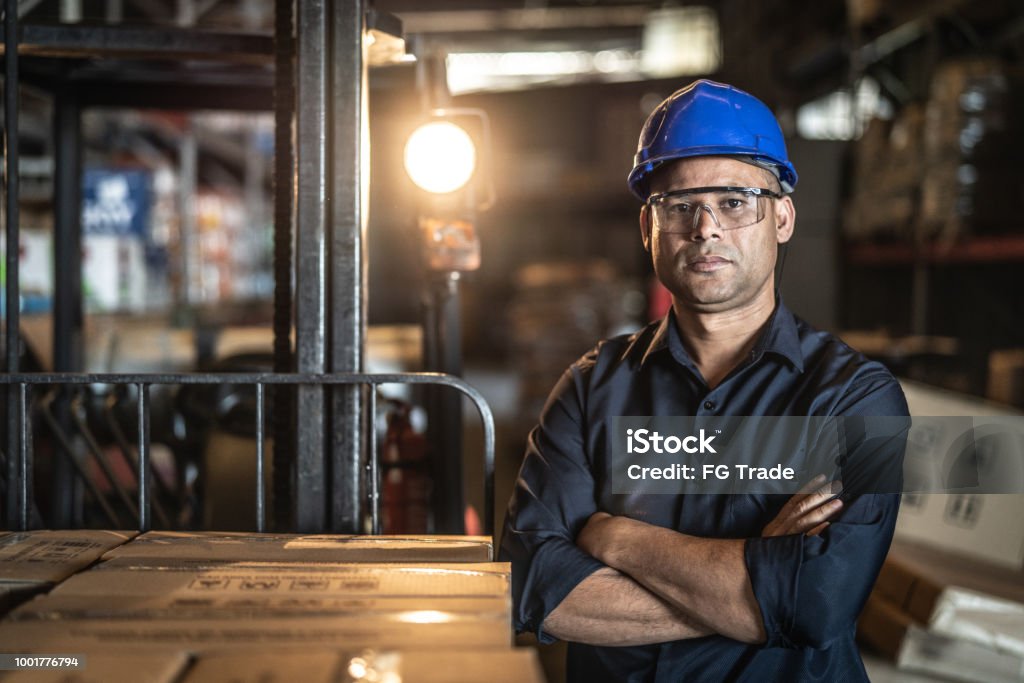 Portrait of Worker Real people Occupation Stock Photo
