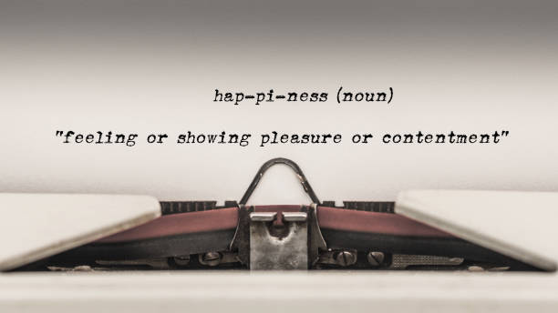 istock Happiness - definition of the word typed 1001781378
