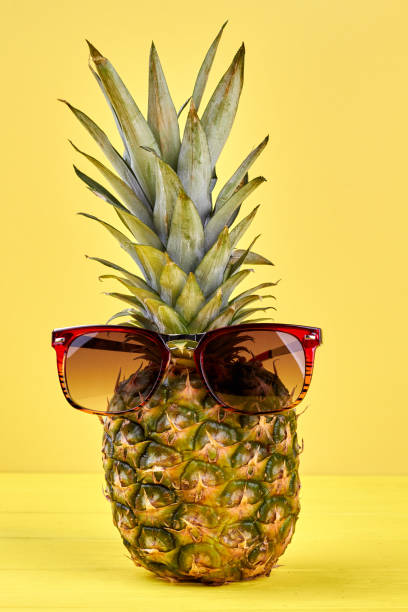 istock Fashion pineapple with sunglasses. 1001790062