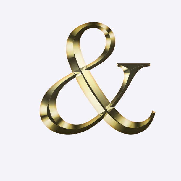 istock Gold and & sign on a white background 1001805542