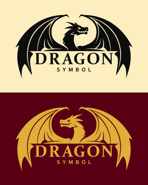 illustrations, cliparts, dessins animés et icônes de symbole du dragon - dragon