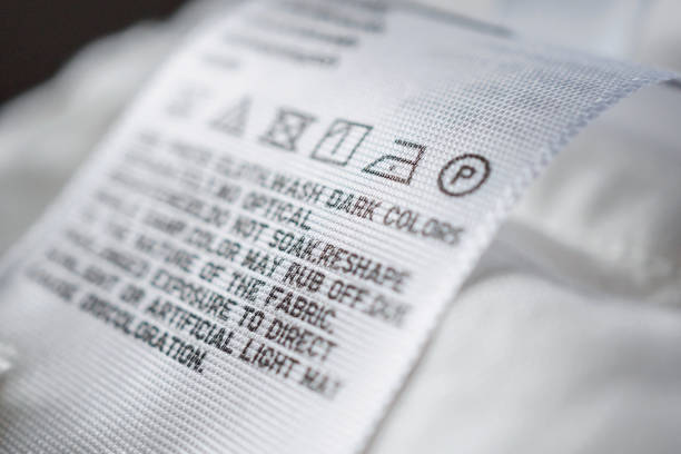 istock Cloth label tag with laundry care instructions 1001814416