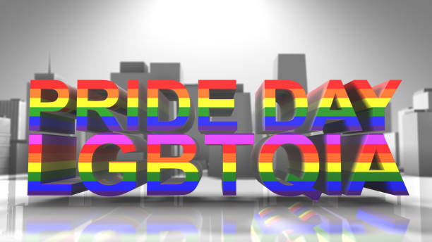 renderização 3d do título gráfico gay orgulho lgbt mardi gras - gay pride mardi gras carnival rainbow - fotografias e filmes do acervo