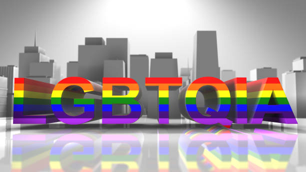 istock LGBTQIA Gay Pride LGBT Mardi Gras graphic title 3D render 1001817832