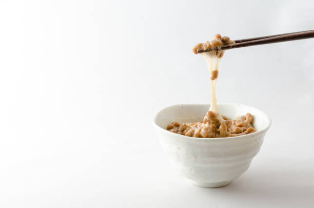 natto - japanse voedsel - natto stockfoto's en -beelden