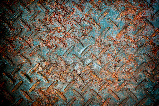 grunge texture rusty metal plate orange oxidized steel iron high resolution graphics background.