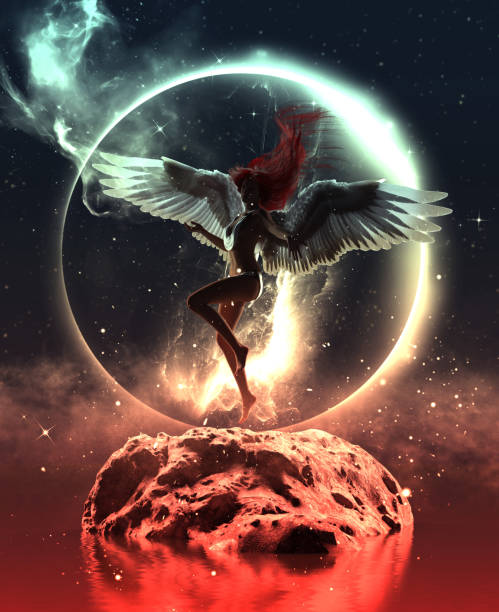 istock Angel in heaven land 1001845722