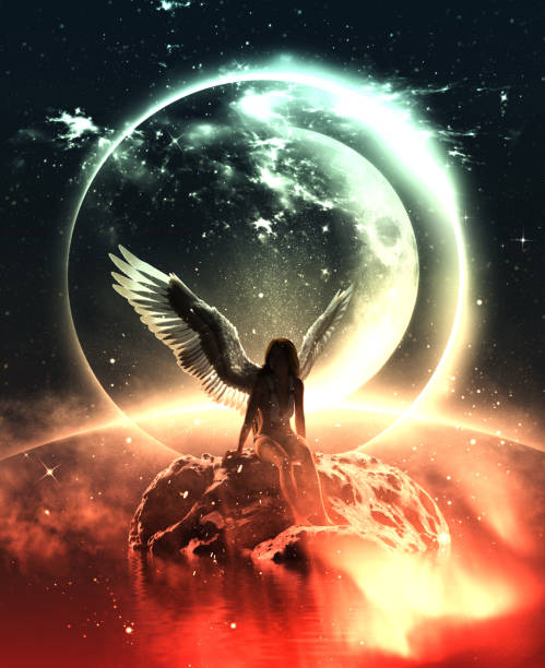 istock Angel in heaven land 1001845752