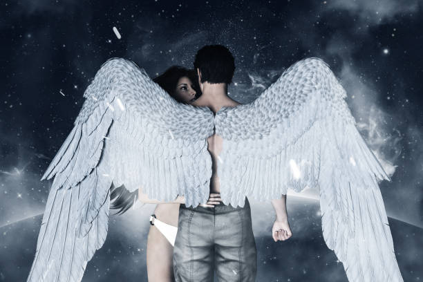 istock Angels in heaven land 1001845938