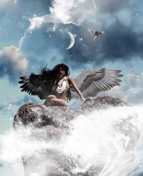 istock Angel in heaven land 1001845964