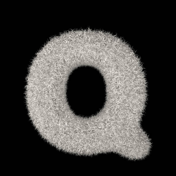 istock 3D Rendering Creative Illustration White Furry Letter Q 1001848872