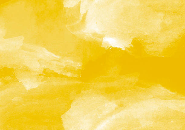istock Yellow color graphic patches graphic brush strokes design effect element for background 1001850984