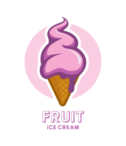 ilustraciones, imágenes clip art, dibujos animados e iconos de stock de icono de helado de fruta baya - gourmet waffle raspberry berry fruit