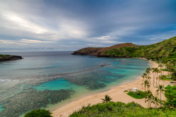 istock Hanauma Bay from distance in Hawaii 1001897148