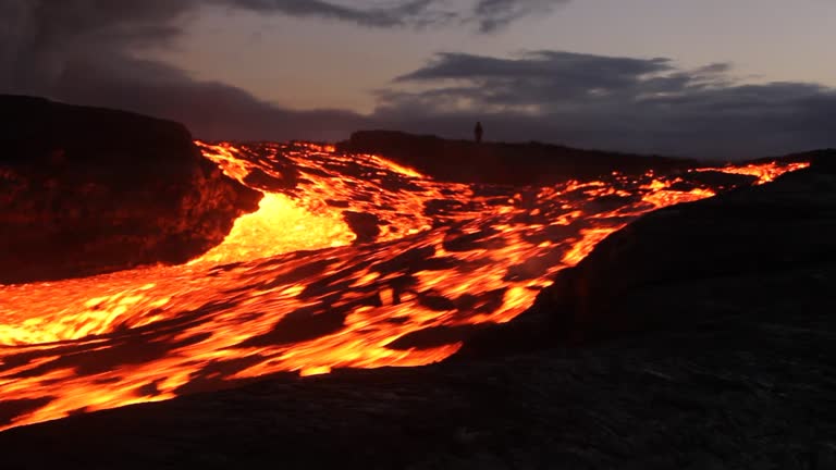 Rapids in a river of lava