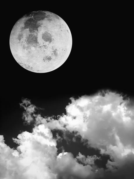 istock Dramatic atmosphere panorama view of night sky background with beautiful super moon and clouds.Image of moon furnished by NASA. 1001933034