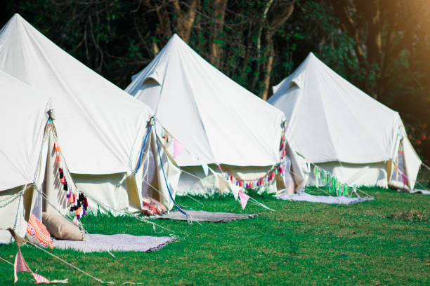 istock Modern Camping For tourists with nature. Glamping and Alternative Lodging concept. 1001943546