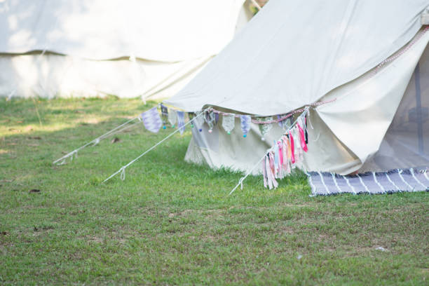 istock Modern Camping For tourists with nature. Glamping and Alternative Lodging concept. 1001943558