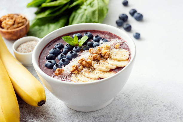 istock Acai smoothie bowl, superfood vegan breakfast 1001971842