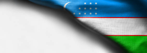 istock Flag of Uzbekistan on white background 1001984394