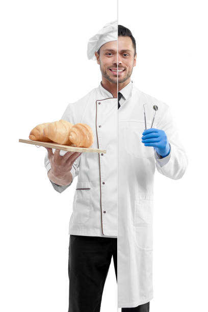istock Comparison of chef and dentist' profession outlook. 1001986804