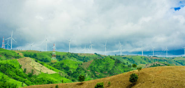 istock Windmill Electricity Farm, Thailand 1001990640