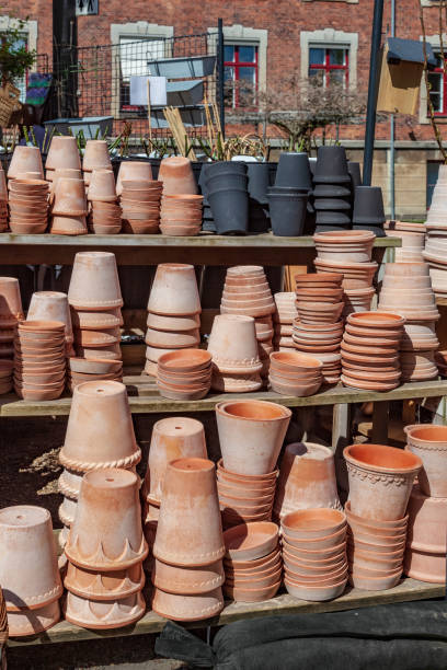 istock various handmade ceramic pots on shelves in copenhagen, denmark 1002007746