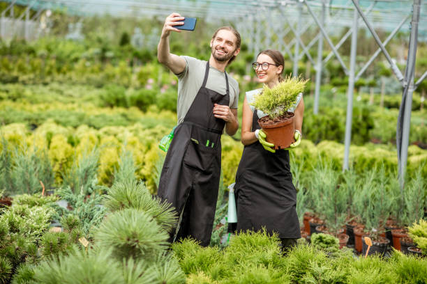 istock Gardeners making selfie photo 1002023116
