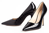 Black high heel female shoes