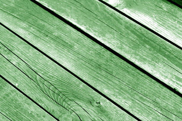 wooden floor pattern with blur effect in green tone - 11305 imagens e fotografias de stock