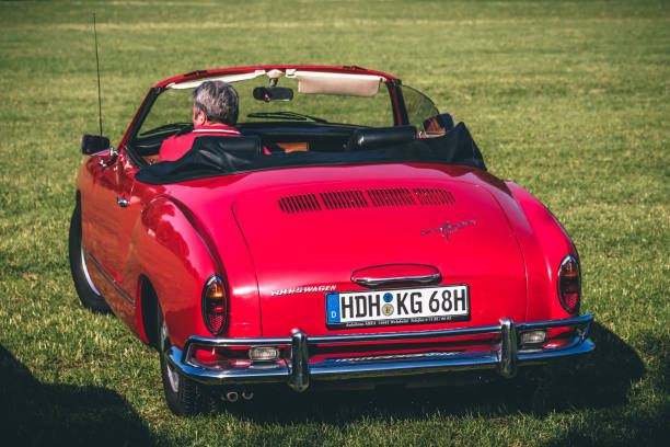 Heidenheim, Germany - July 8, 2018: Volkswagen Karmann Ghia Type 14 Cabrio at the 2nd Oldtimer day in Heidenheim an der Brenz, Germany.