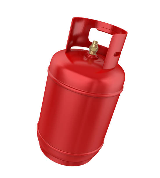 istock Red Gas Cylinder Isolated 1002050324