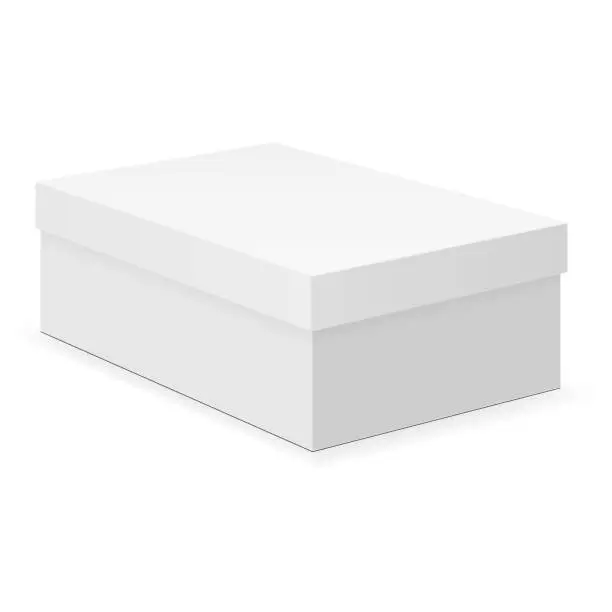 Vector illustration of Shoe box mock up isolated