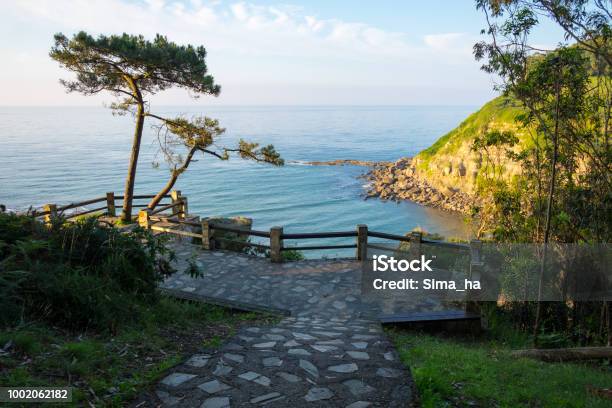 Observation Deck Nora Beach Asturias Spain Stock Photo - Download Image Now