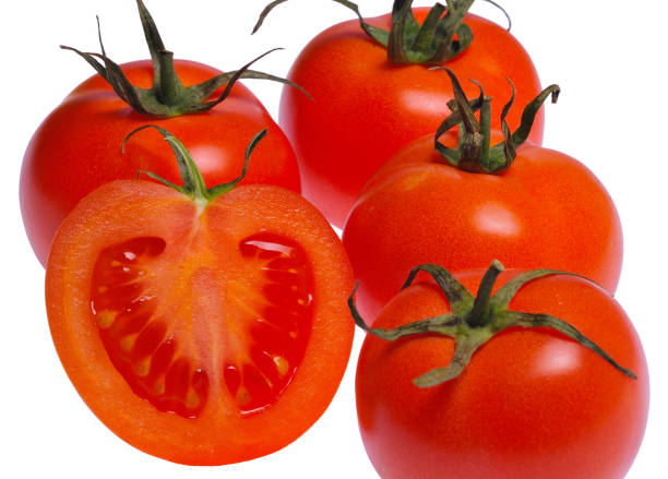 tomato isolated on white stock photo