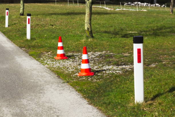 istock Road Warning Sign on Country Road 1002066834