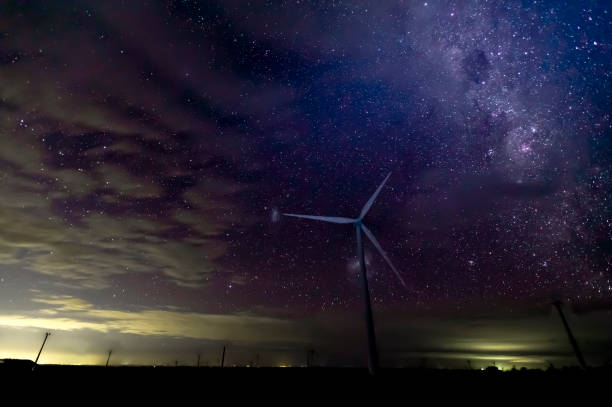 istock Stars over Mount Mercer Wind Farm 1002068358
