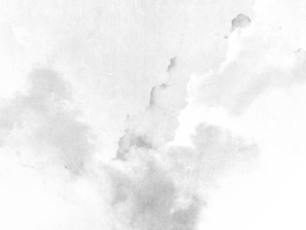 textura de acuarela - abstracto gris fondo blanco - pintura de acuarela fotografías e imágenes de stock