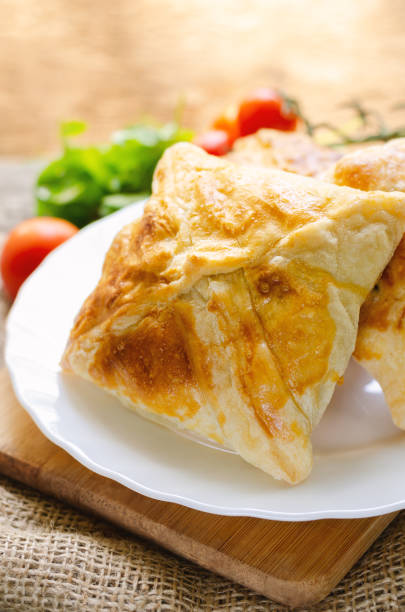 istock Homemade puff pastry with chicken and mushroom 1002072698
