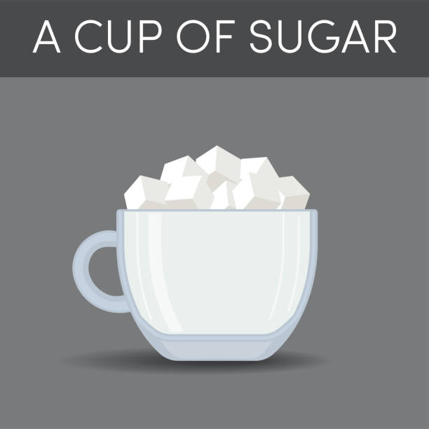 A cup of sugar, vector A cup of sugar, vector illustration. CUP OF SUGAR stock illustrations