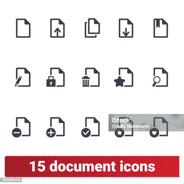 Vector Set Of Document Files Icons Stock Illustration - Download Image Now - Icon Symbol, Page, Removing