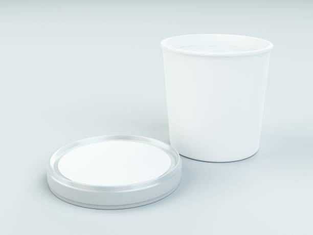 istock white paper canister with silver lid for ice cream and yogurt mockup 1002086772
