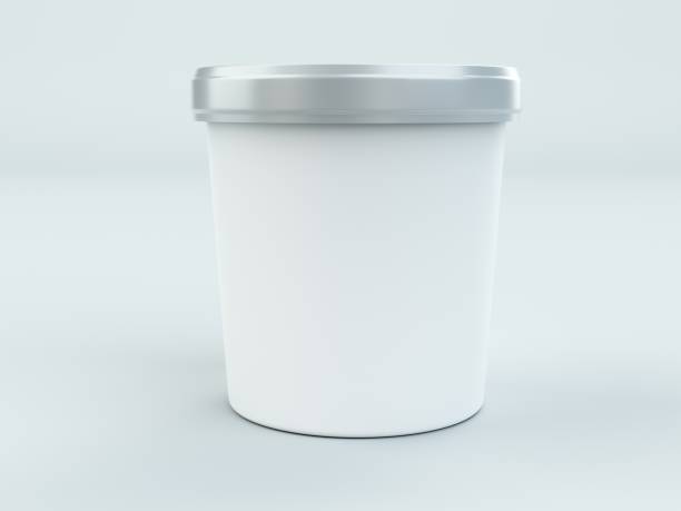 istock white paper canister with silver lid for ice cream and yogurt mockup 1002086906